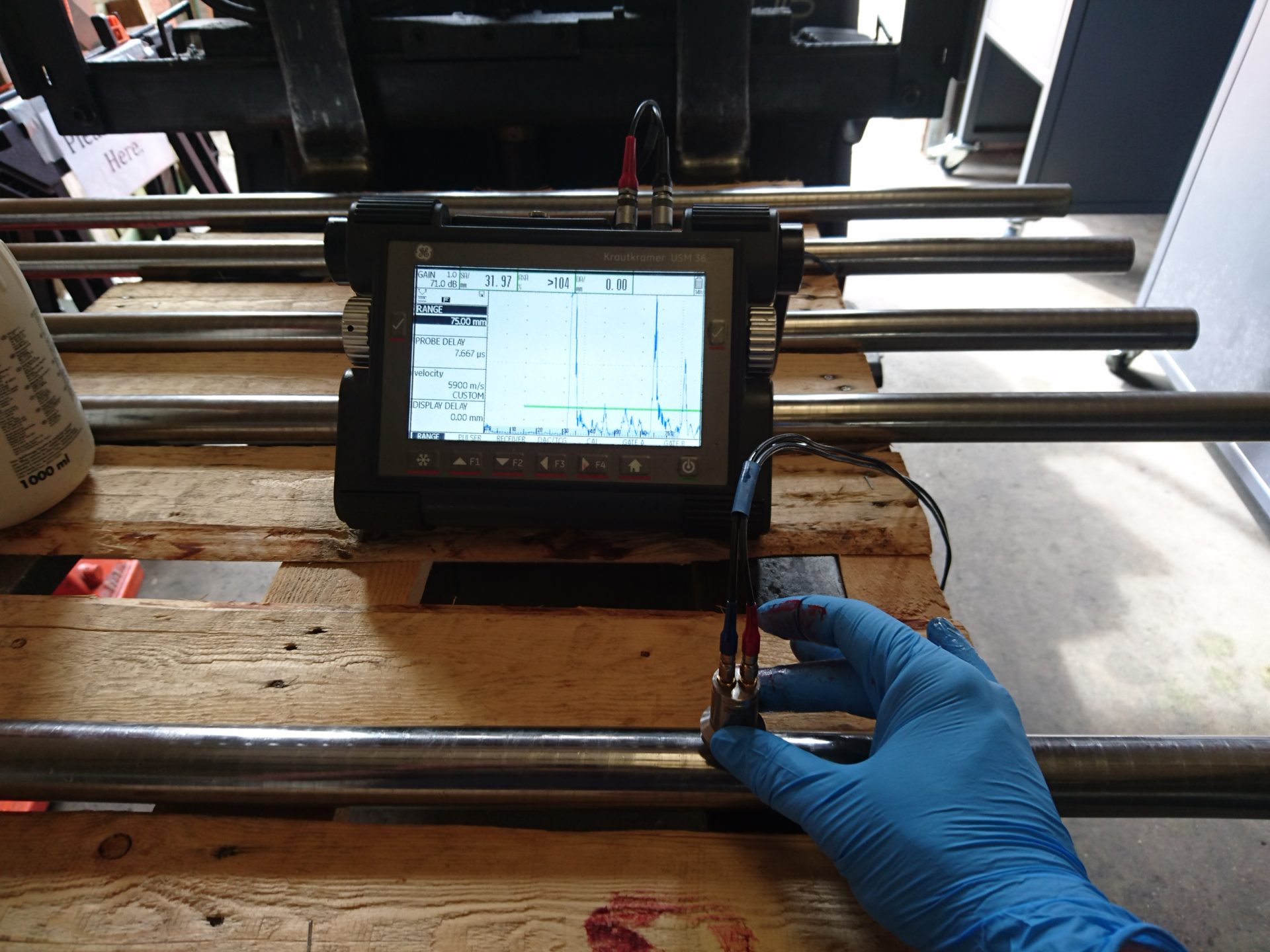 Ultrasonic Testing Metal Stock